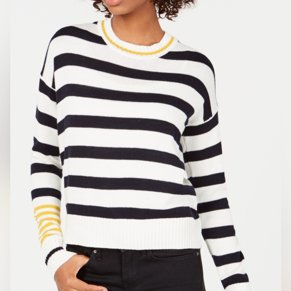 Womens Sweater Large Colorblock Striped Pullover